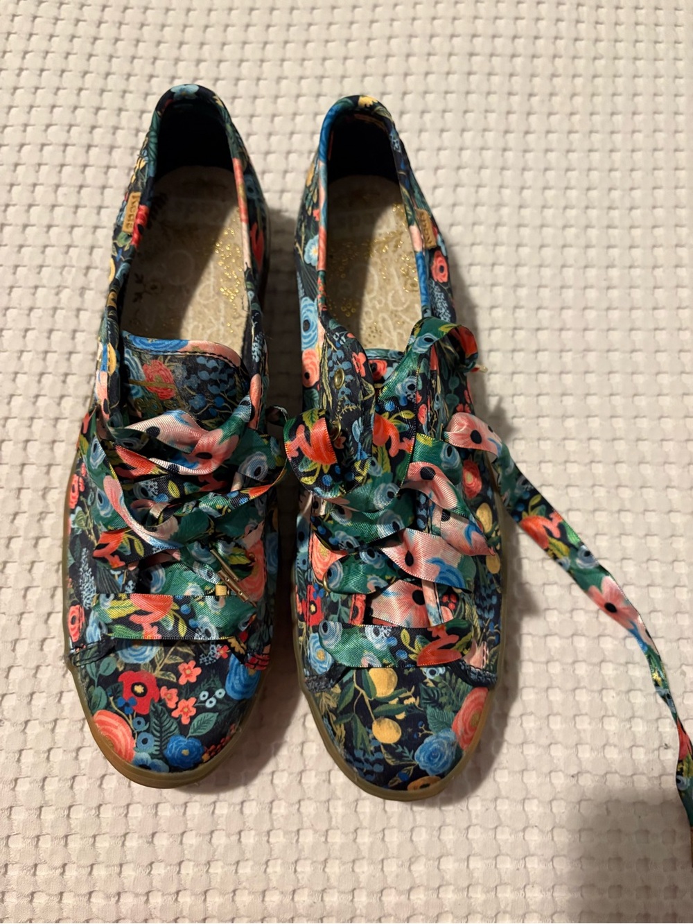 Keds Women's Floral Canvas Sneakers in Navy Multi Keds x Rifle Paper Company